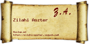 Zilahi Aszter névjegykártya